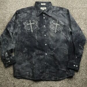 Eighty Eight Shirt Men's XL Cross‎ biker punk rock skater  Button Down